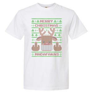 Merry Madafakas Funny Ugly Christmas Garment-Dyed Heavyweight T-Shirt