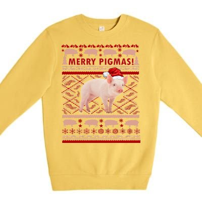 Merry Pigmas Christmas Pig Ugly Sweater Premium Crewneck Sweatshirt