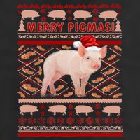 Merry Pigmas Christmas Pig Ugly Sweater Adult Drive Performance Visor