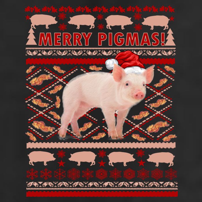 Merry Pigmas Christmas Pig Ugly Sweater Adult Drive Performance Visor