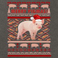 Merry Pigmas Christmas Pig Ugly Sweater Cotton Canvas Backpack
