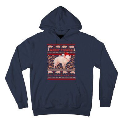 Merry Pigmas Christmas Pig Ugly Sweater Hoodie