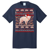 Merry Pigmas Christmas Pig Ugly Sweater Tall T-Shirt