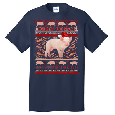 Merry Pigmas Christmas Pig Ugly Sweater Tall T-Shirt