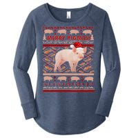 Merry Pigmas Christmas Pig Ugly Sweater Women's Perfect Tri Tunic Long Sleeve Shirt