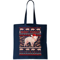 Merry Pigmas Christmas Pig Ugly Sweater Tote Bag