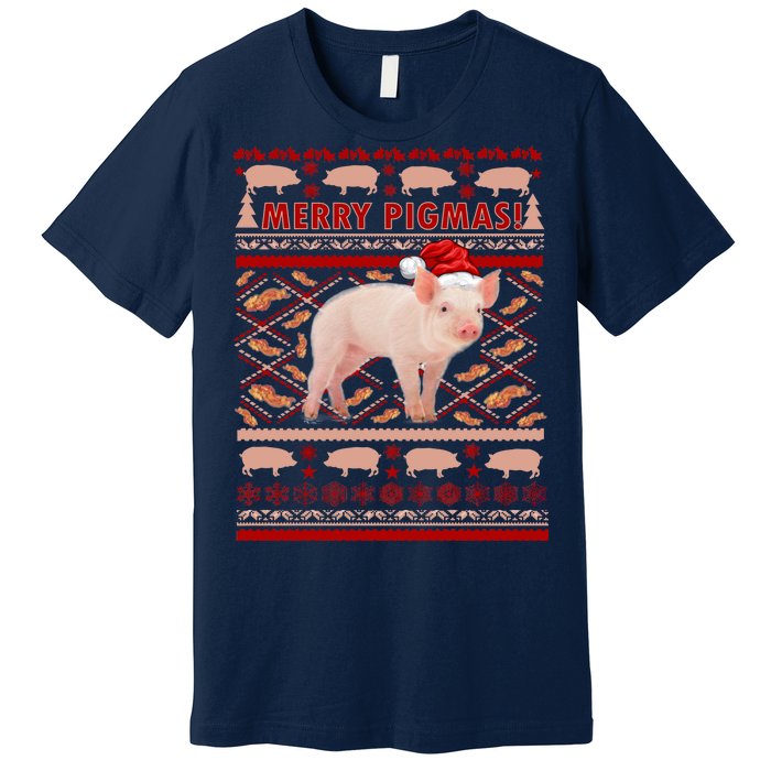 Merry Pigmas Christmas Pig Ugly Sweater Premium T-Shirt