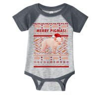 Merry Pigmas Christmas Pig Ugly Sweater Infant Baby Jersey Bodysuit