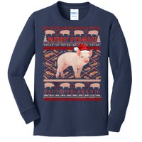 Merry Pigmas Christmas Pig Ugly Sweater Kids Long Sleeve Shirt