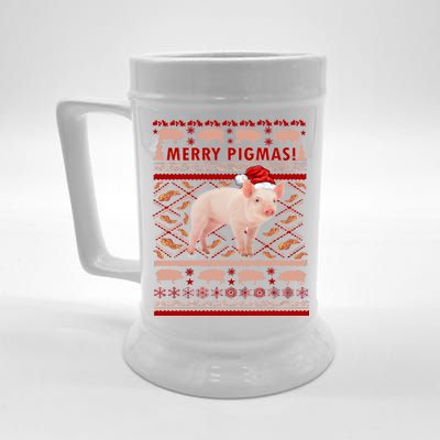 Merry Pigmas Christmas Pig Ugly Sweater Beer Stein