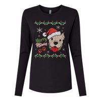 Merry Pitmas Ugly Christmas Sweater Womens Cotton Relaxed Long Sleeve T-Shirt