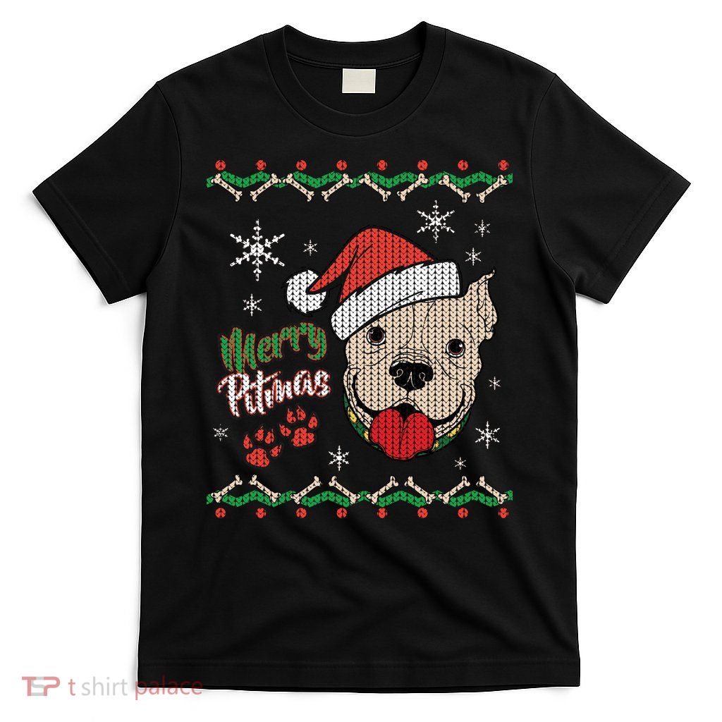 Merry Pitmas Ugly Christmas Sweater T-Shirt