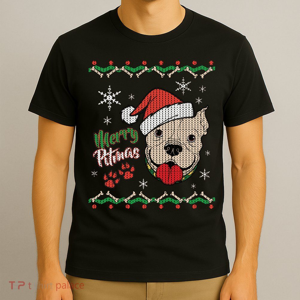 Merry Pitmas Ugly Christmas Sweater T-Shirt