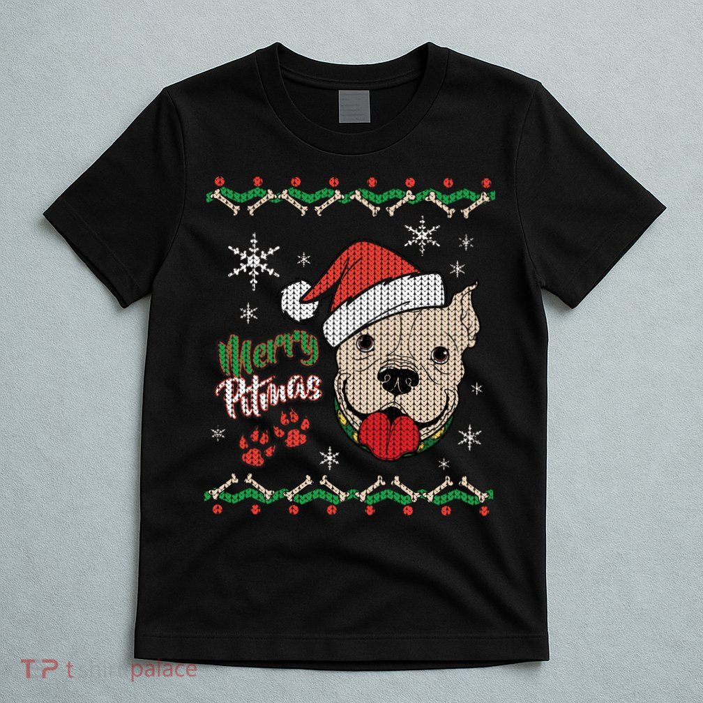 Merry Pitmas Ugly Christmas Sweater T-Shirt
