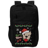 Merry Pitmas Ugly Christmas Sweater Impact Tech Backpack