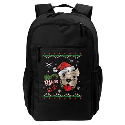 Merry Pitmas Ugly Christmas Sweater Backpack