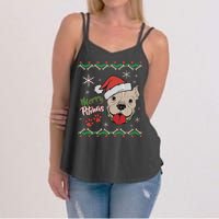 Merry Pitmas Ugly Christmas Sweater Women's Strappy Tank