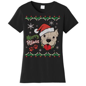 Merry Pitmas Ugly Christmas Sweater Women's T-Shirt