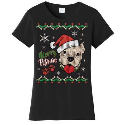 Merry Pitmas Ugly Christmas Sweater Women's T-Shirt