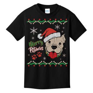 Merry Pitmas Ugly Christmas Sweater Kids T-Shirt