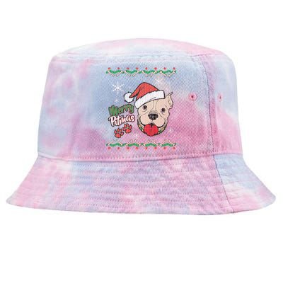 Merry Pitmas Ugly Christmas Sweater Tie-Dyed Bucket Hat