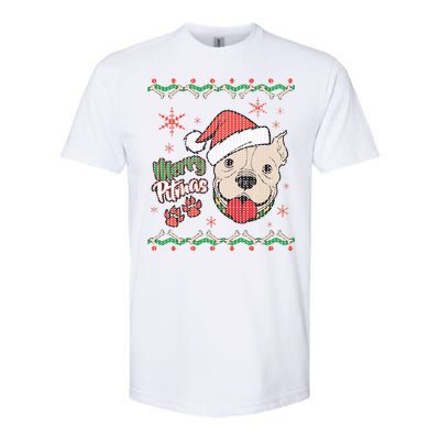 Merry Pitmas Ugly Christmas Sweater Softstyle® CVC T-Shirt