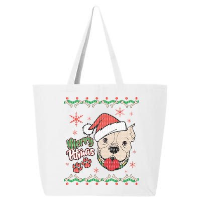 Merry Pitmas Ugly Christmas Sweater 25L Jumbo Tote