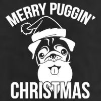 Merry Puggin Christmas Pug Adult Drive Performance Visor