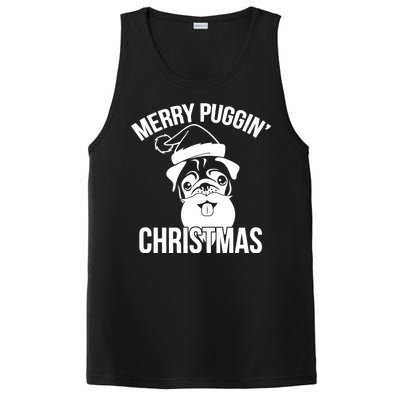 Merry Puggin Christmas Pug PosiCharge Competitor Tank