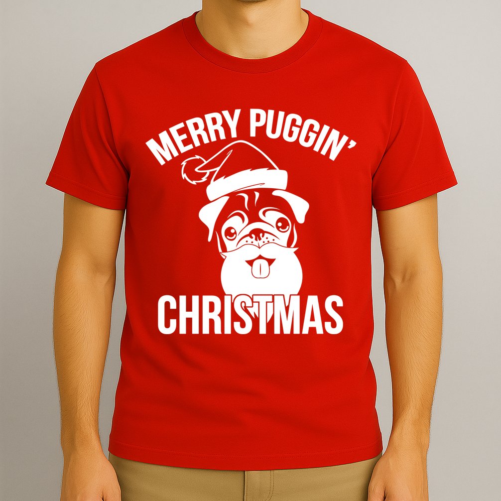 Merry Puggin Christmas Pug T-Shirt