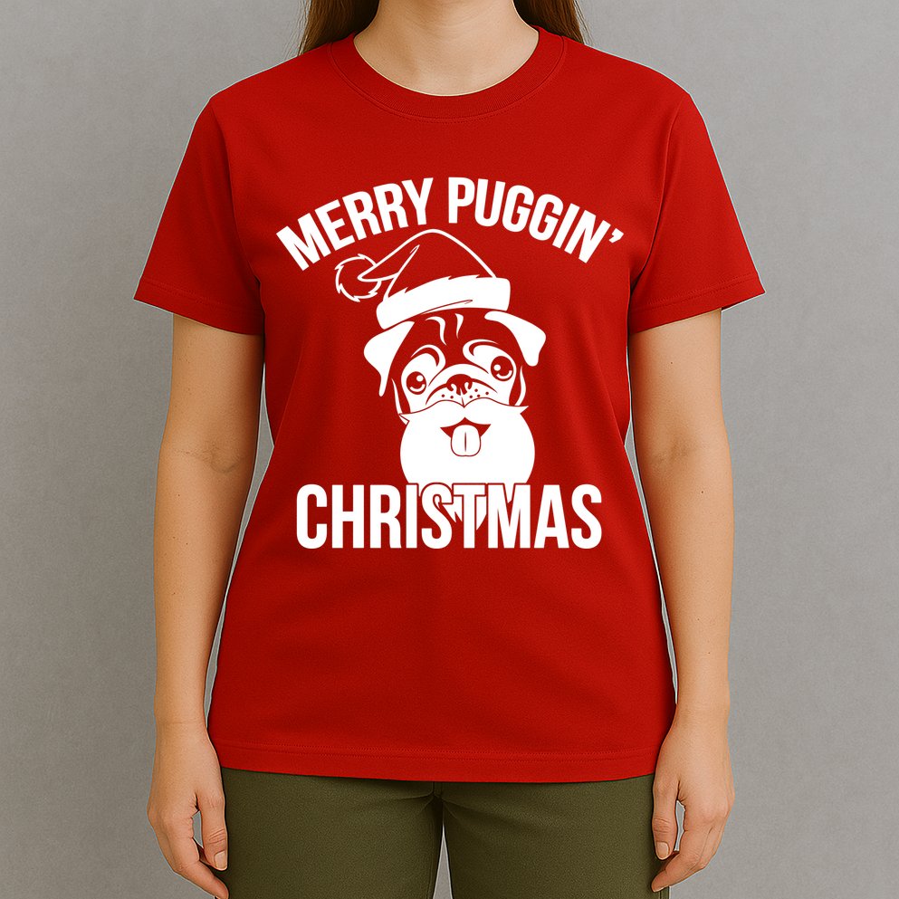 Merry Puggin Christmas Pug T-Shirt