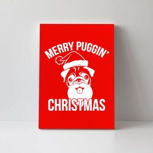 Merry Puggin Christmas Pug Canvas