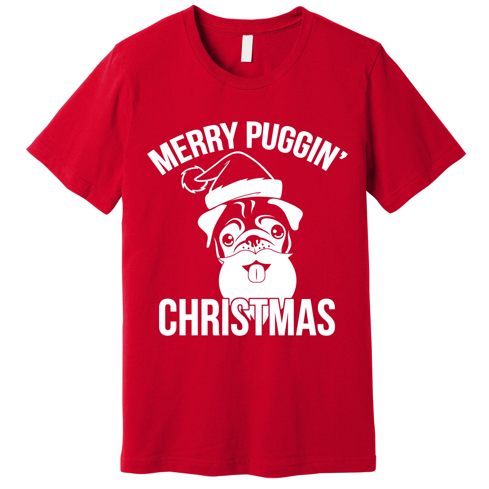 Merry Puggin Christmas Pug Premium T-Shirt