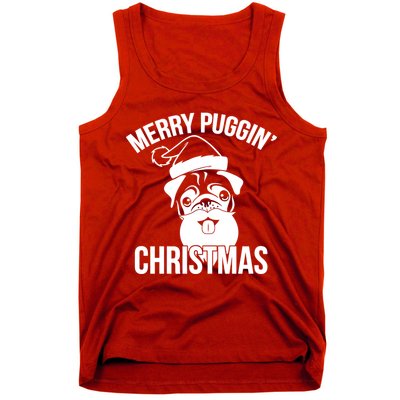 Merry Puggin Christmas Pug Tank Top