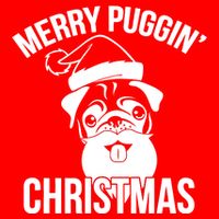Merry Puggin Christmas Pug Golf Towel
