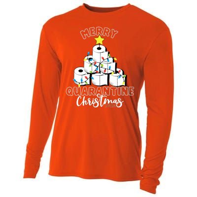 Merry Quarantine Christmas Toilet Paper Tree Cooling Performance Long Sleeve Crew