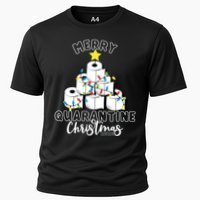 Merry Quarantine Christmas Toilet Paper Tree Cooling Performance Crew T-Shirt
