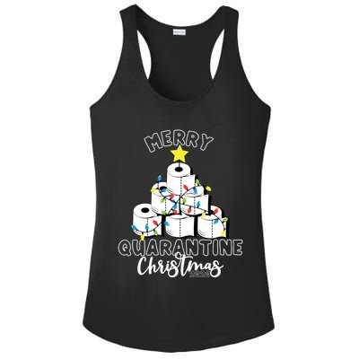 Merry Quarantine Christmas Toilet Paper Tree Ladies PosiCharge Competitor Racerback Tank