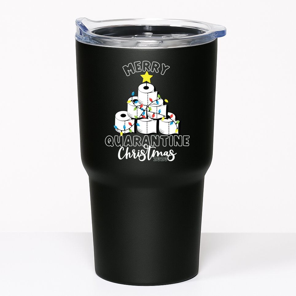 Merry Quarantine Christmas Toilet Paper Tree Tumbler