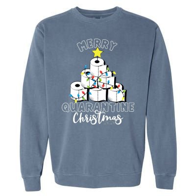 Merry Quarantine Christmas Toilet Paper Tree Garment-Dyed Sweatshirt