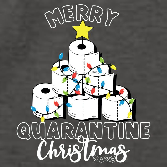 Merry Quarantine Christmas Toilet Paper Tree Vector Backpack