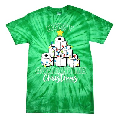 Merry Quarantine Christmas Toilet Paper Tree Tie-Dye T-Shirt