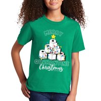Merry Quarantine Christmas Toilet Paper Tree Kids T-Shirt