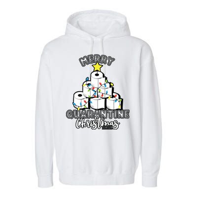 Merry Quarantine Christmas Toilet Paper Tree Garment-Dyed Fleece Hoodie