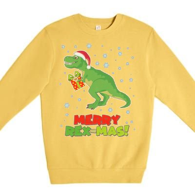 Merry Rex-Mas Ugly Christmas Premium Crewneck Sweatshirt