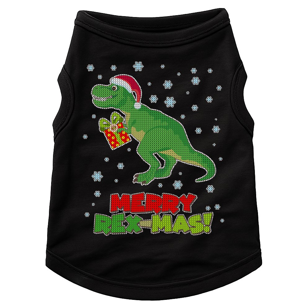 Merry Rex-Mas Ugly Christmas Doggie Tank