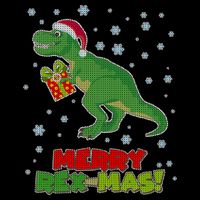 Merry Rex-Mas Ugly Christmas Cooling Performance Crew T-Shirt