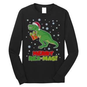 Merry Rex-Mas Ugly Christmas Long Sleeve Shirt