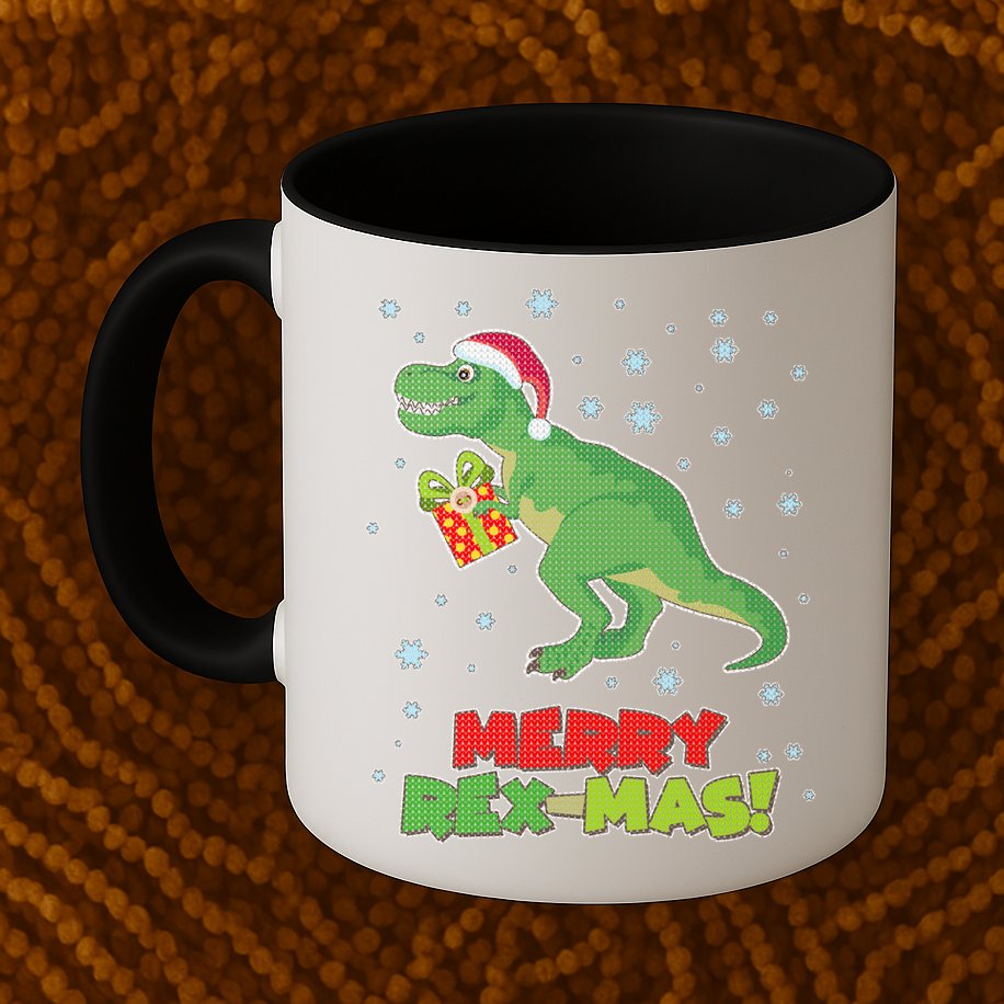 Merry Rex-Mas Ugly Christmas Mug