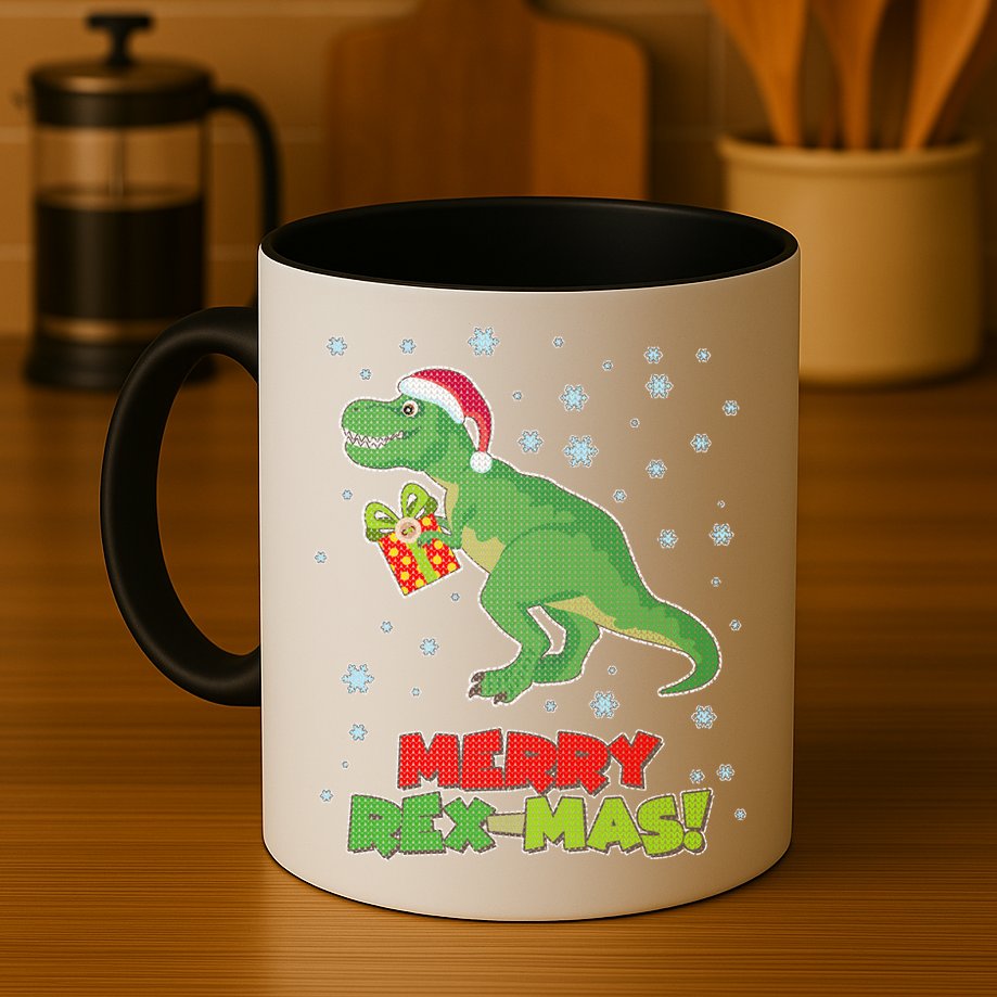 Merry Rex-Mas Ugly Christmas Mug